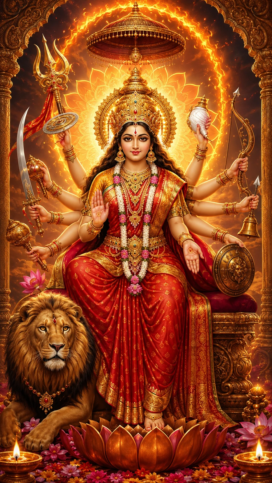 The Ten-Armed form of Durga